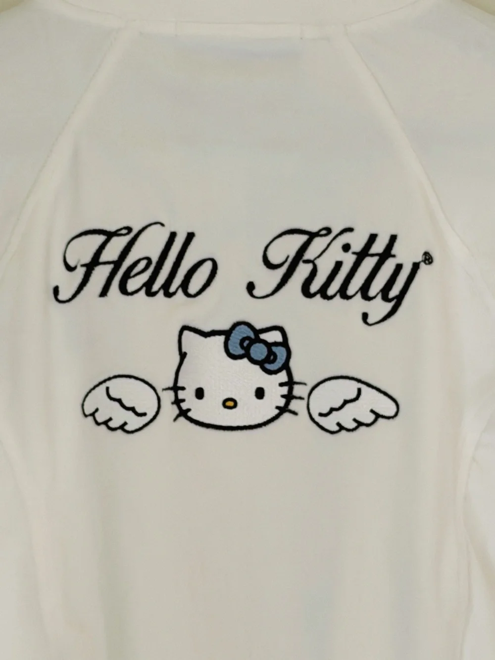 Hello Kitty x Forever 21 White Cropped Zip Front Jacket